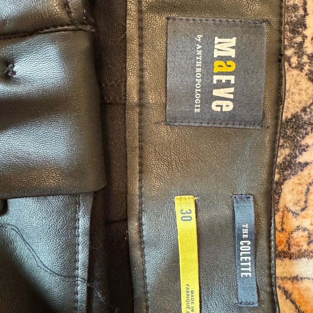 Maeve by Anthropologie Leather Pants